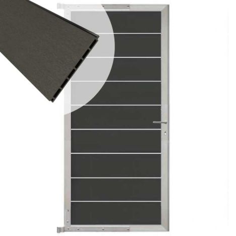 Tuindeur aluminium blank frame Modular - composiet antraciet (90 x 200 cm)