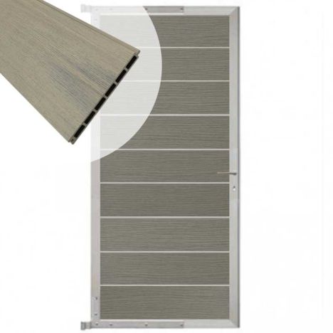 Tuindeur aluminium blank frame Modular - composiet co-ex grijs (90 x 200 cm)