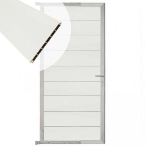 Tuindeur aluminium blank frame Modular - composiet co-ex wit (90 x 200 cm)