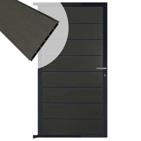 Tuindeur aluminium antraciet frame Modular - composiet antraciet (90 x 180 cm)