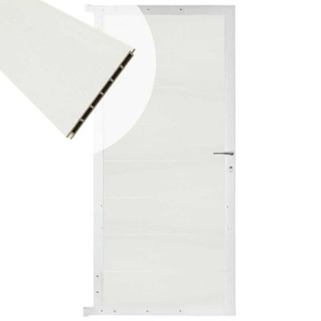 Tuindeur aluminium wit frame Modular - composiet co-ex wit (90 x 180 cm)