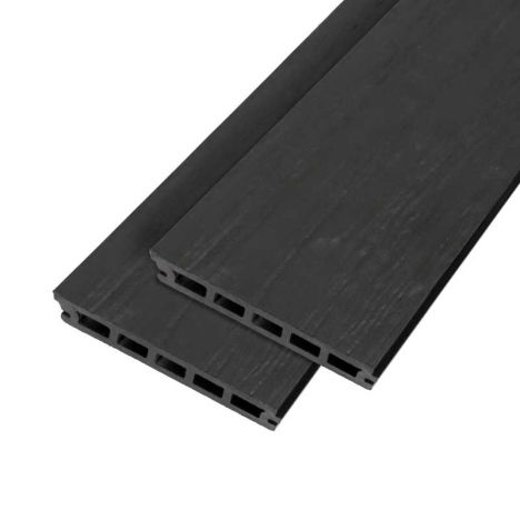 Vlonderplank composiet naadloos - 2,1 x 14,5 cm - antraciet houtnerf