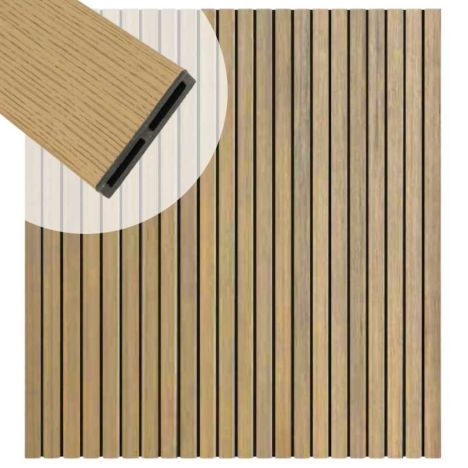 Schutting composiet co-extrusie Stripes Oak (180 x 180 cm)