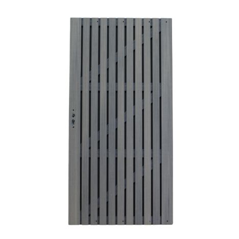 Tuindeur composiet co-extrusie Stripes Naturel Grey (90 x 180 cm)