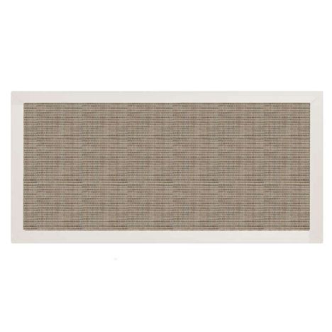 Schutting Sereno Textileen Mocha Weave - Wit aluminium kader (180 x 90 cm)