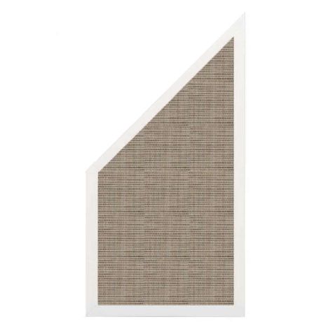 Schutting Sereno Textileen Mocha Weave - Wit aluminium kader (90 x 180/93 cm)