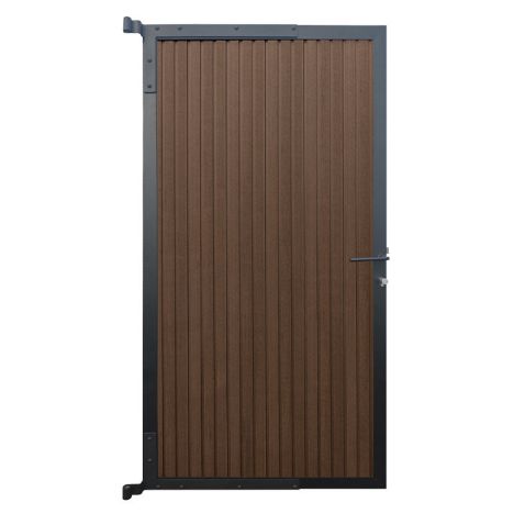 Tuindeur composiet co-ex Dark line - Natural dark brown (90 x 180 cm)
