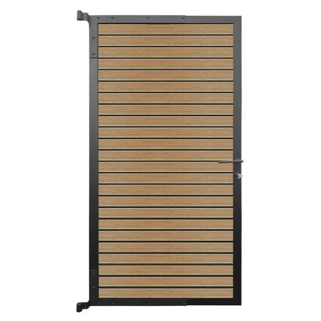 Tuindeur aluminium Dark Line Rhombus - Eiken antraciet frame (90 x 180 cm)
