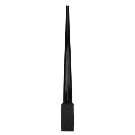Paalhouder gepunt verzinkt zwart gepoedercoat (7,1 x 7,1 x 75 cm)