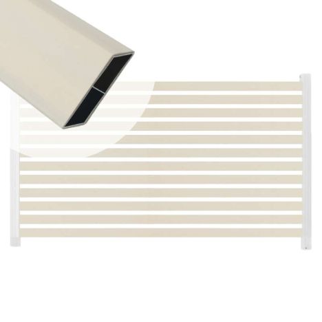 Zelfbouw schutting Louvre Rhombus wit - tbv wit aluminium palen (180 x 90 cm)