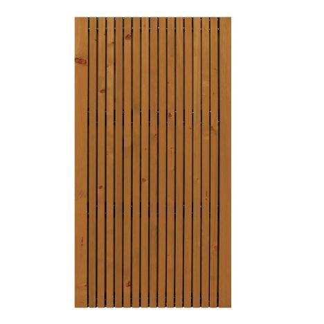Tuindeur zachthout vuren bruin - Stripes Black (100 x 179 cm)