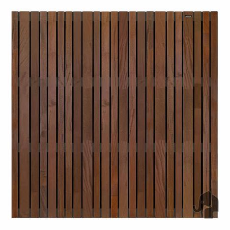 Schutting hardhout mix Stripes Black gevingerlast bruin-zwart (180 x 180 cm) dikte 4,5 cm