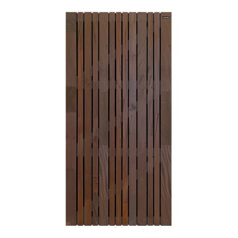 Tuindeur hardhout mix Stripes Black gevingerlast bruin-zwart (100 x 180 cm) dikte 4,5 cm