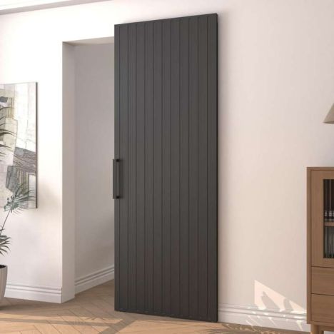 Schuifdeur onzichtbaar - Loft zwart - 100 x 215 cm - compleet systeem