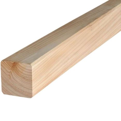 Paal Douglas 9,0 x 9,0 cm geschaafd