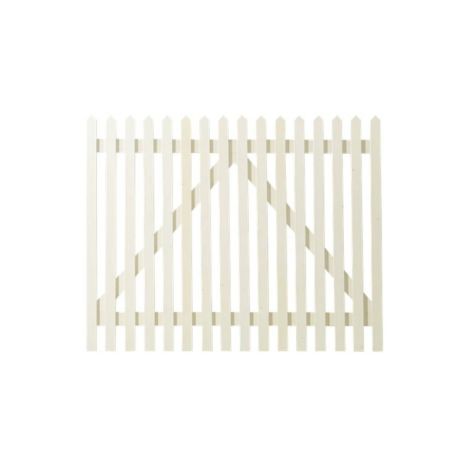 Tuinpoort vuren - Skagen Lux recht wit (150 x 120 cm)