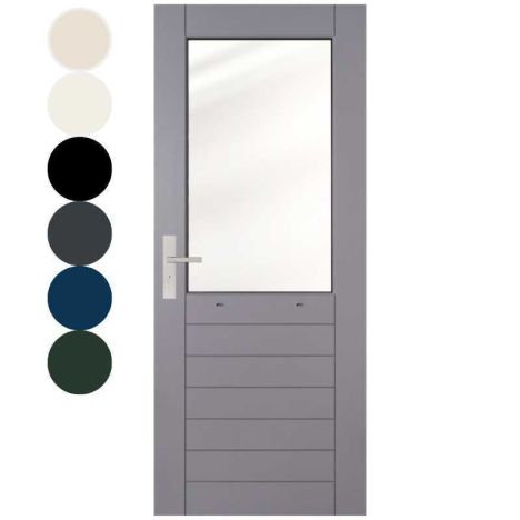 Achterdeur IsoTherm 1400 - Outdoor 92 stomp voorbehandeld grijs - Borstwering 92 cm