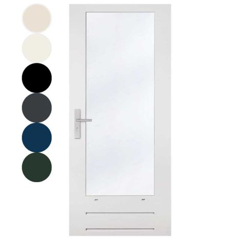 Achterdeur - Massief Merbau - 1440 - Voorbehandeld creme wit