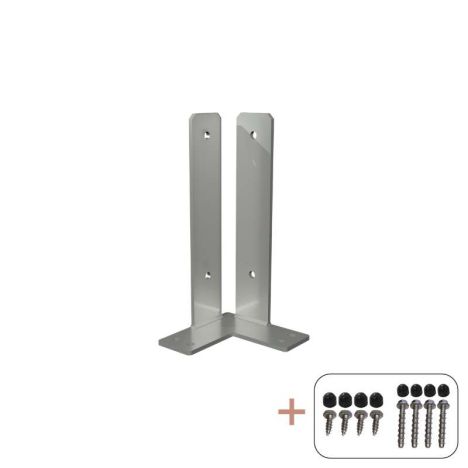 Paalhouder hoek gegalvaniseerd incl. schroeven tbv tuinpaal van 9 x 9 cm -  30 cm