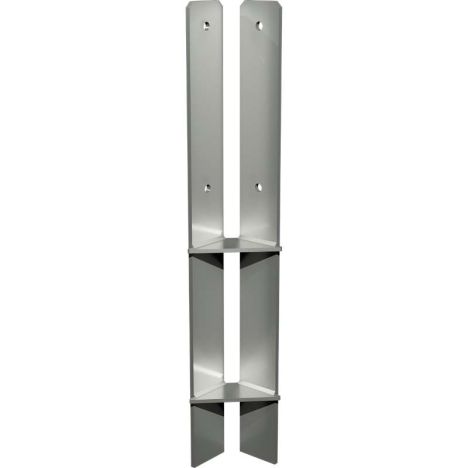 Paalhouder hoek gegalvaniseerd tbv tuinpaal van 9 x 9 cm - 60 cm