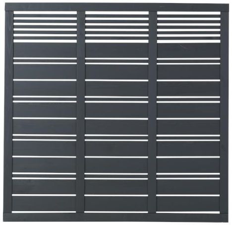 Schutting vuren - Silence louvre recht antraciet (176 x 170 cm)