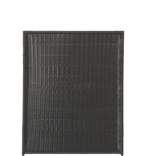 Schutting wicker - Trend recht zwart (115 x 140 cm)