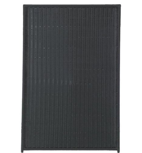 Schutting wicker - Trend recht zwart (115 x 170 cm)
