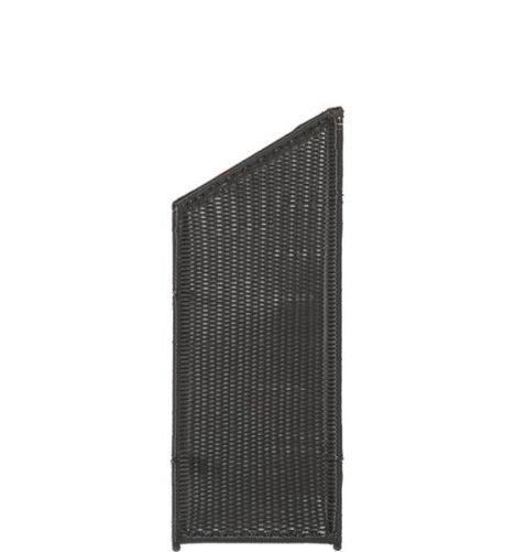 Schutting wicker - Trend schuin zwart - 55 x 140/110 cm