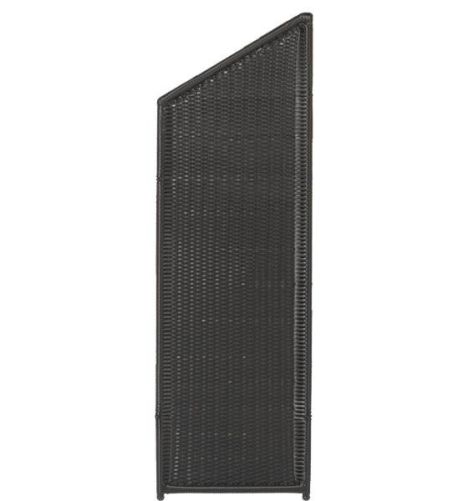 Schutting wicker - Trend schuin zwart - 55 x 170/140 cm