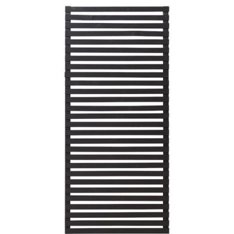 Schutting vuren - Tokyo louvre recht zwart (83 x 180 cm)