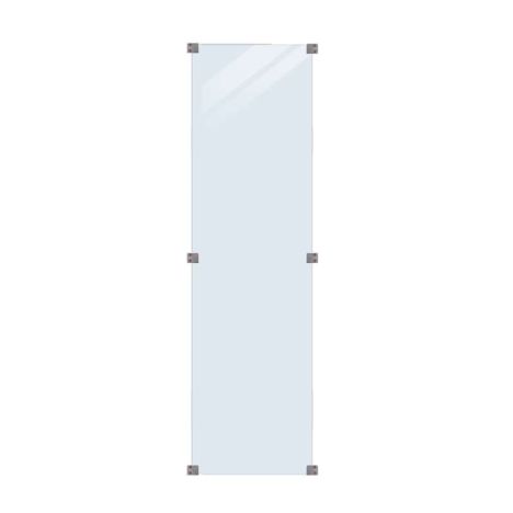 Glasplaat - Gehard glas 6 mm helder glas (55,4 x 176 cm)