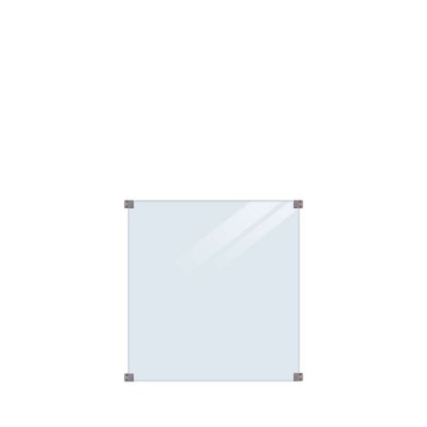 Glasplaat - Gehard glas 8,76 mm helder glas (90 x 91 cm)