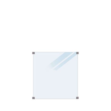 Glasplaat - Gehard gelaagd mat glas 8,76 mm (90 x 91 cm)