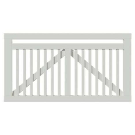 Tuinpoort vuren - Linea wit recht (150 x 80 cm)