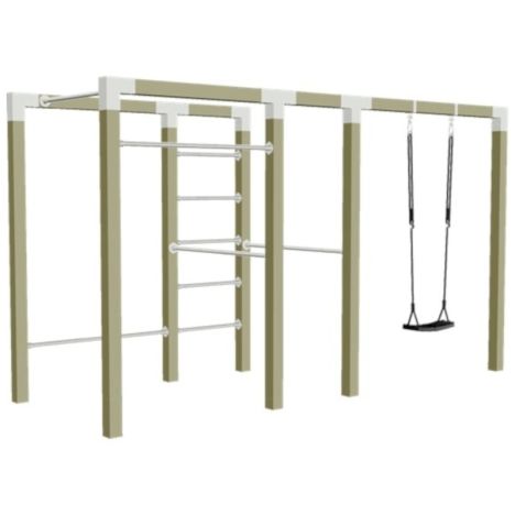 Outdoor fitnesstoestel geïmpregneerd hout - model 3