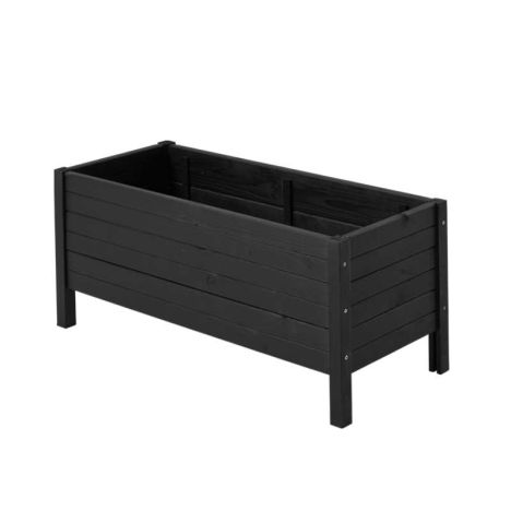 Plantenbak vuren gegrond zwart - 37 x 88 x 39 cm