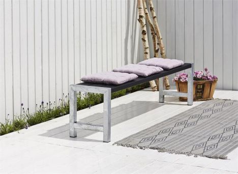 Planken bank vuren geimpregneerd - Plankesaet grijsbruin 38 x 176 x 44 cm