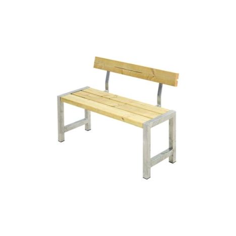 Tuinbank vuren Café - Hout & Staal geimpregneerd met rugleuning - 50 x 127 x 75 cm