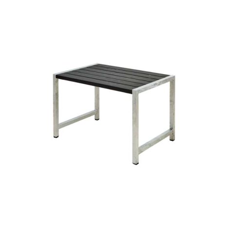 Tuintafel vuren Café - Hout & Staal gegrond zwart - 77 x 127 x 73 cm