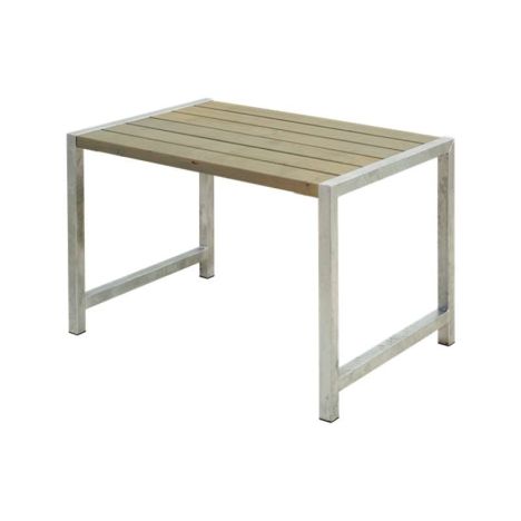 Tuintafel vuren Café - Hout & Staal gegrond grijsbruin - 77 x 127 x 73 cm