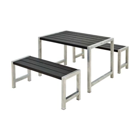 Tuinset vuren Café - Hout & Staal gegrond zwart