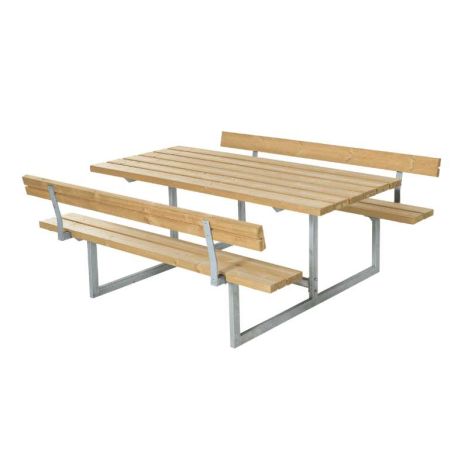 Picknicktafel thermowood - Basic - 2 rugleuningen - 160 x 177 x 73 cm