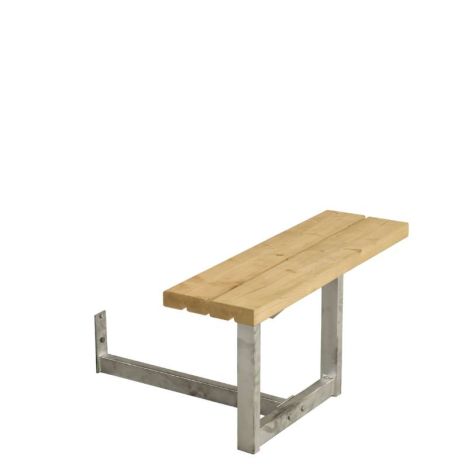 Aanbouwbank thermowood - Basic - 1 zitplek - 41 x 77 x 45 cm