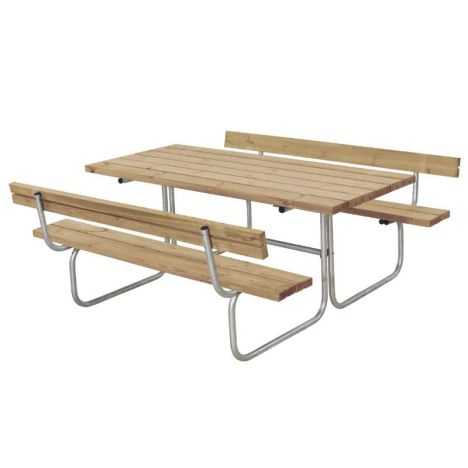 Picknicktafel thermowood - Classic - 2 rugleuningen - 177 x 177 x 73 cm