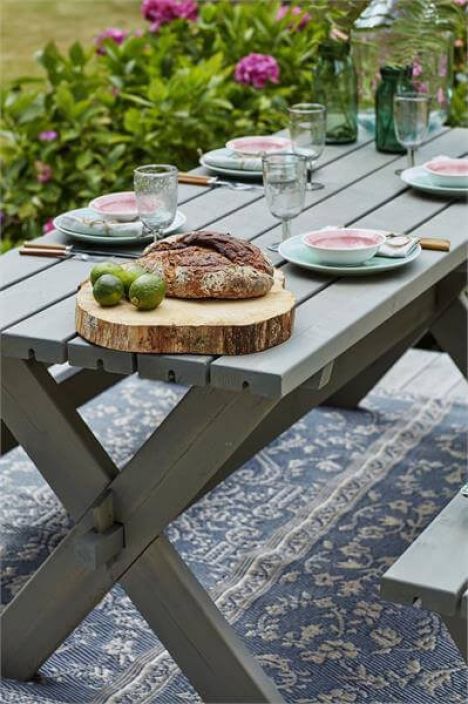 Tafel vuren geimpregneerd - Nostalgi grijsbruin 76 x 177 x 72 cm