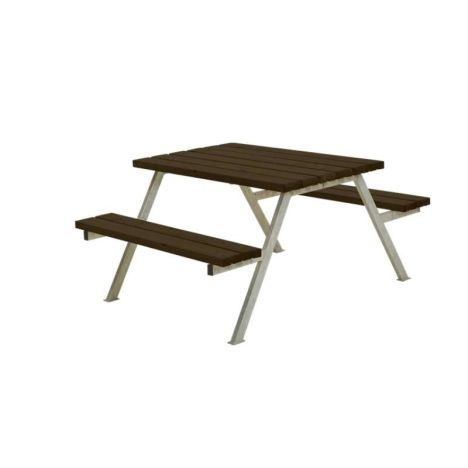 Picknicktafel vuren gegrond zwart - Alpha 161 x 118 x 73 cm