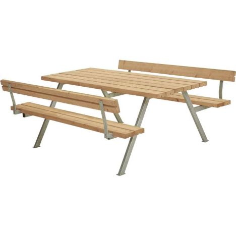 Picknicktafel thermowood - Alpha - 2 rugleuningen -  185 x 177 x 76 cm