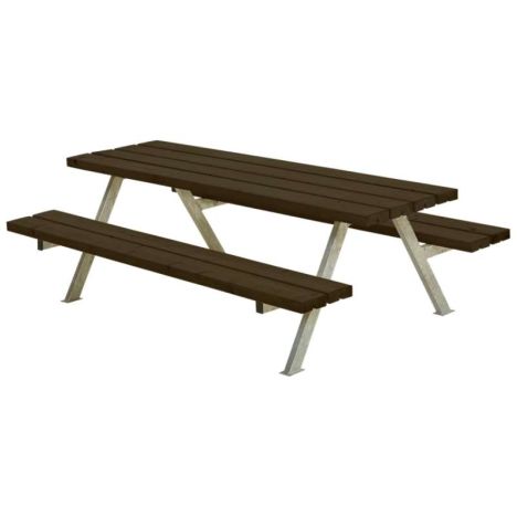 Kinderpicknicktafel vuren gegrond zwart - Alpha 118 x 177 x 57 cm