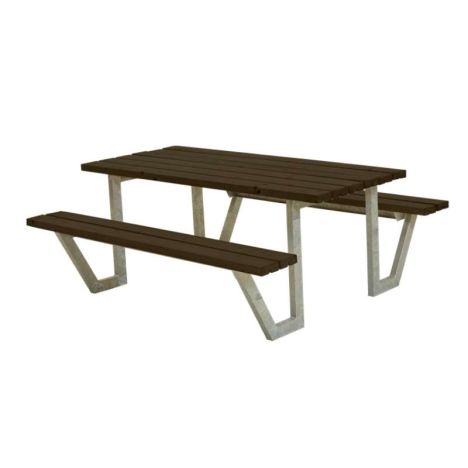 Picknicktafel vuren gegrond zwart - Wega - 177 cm