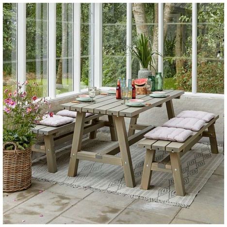 Bank vuren - Country gegrond grijsbruin 37 x 177 x 46 cm